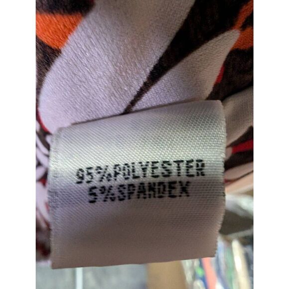 Kenneth Cole Faux Wrap Orange Brown Sleeveless Women's Small - Picture 4 of 5